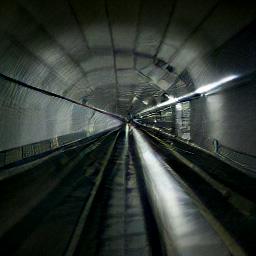 generated: a subway train coming out of a tunnel #2